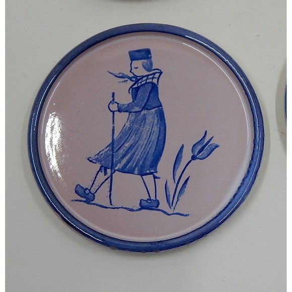 Waechtersbach Glazed Pottery German Figural Coaster Set of 4 - Picture 7 of 8